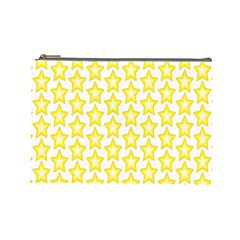 Yellow Orange Star Space Light Cosmetic Bag (large)  by Mariart