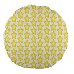 Yellow Orange Star Space Light Large 18  Premium Round Cushions