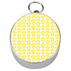 Yellow Orange Star Space Light Silver Compasses by Mariart