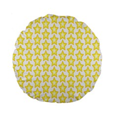 Yellow Orange Star Space Light Standard 15  Premium Flano Round Cushions by Mariart