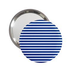 Horizontal Stripes Dark Blue 2 25  Handbag Mirrors by Mariart