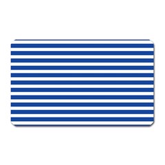 Horizontal Stripes Dark Blue Magnet (rectangular) by Mariart