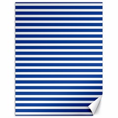 Horizontal Stripes Dark Blue Canvas 18  X 24   by Mariart