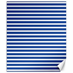 Horizontal Stripes Dark Blue Canvas 20  X 24   by Mariart