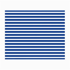 Horizontal Stripes Dark Blue Small Glasses Cloth (2-side) by Mariart