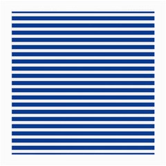 Horizontal Stripes Dark Blue Medium Glasses Cloth by Mariart