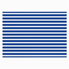 Horizontal Stripes Dark Blue Large Glasses Cloth by Mariart