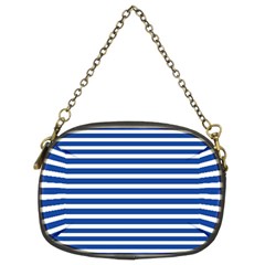 Horizontal Stripes Dark Blue Chain Purses (Two Sides) 