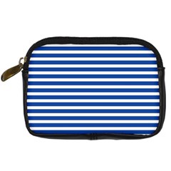 Horizontal Stripes Dark Blue Digital Camera Cases by Mariart