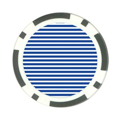 Horizontal Stripes Dark Blue Poker Chip Card Guard (10 Pack) by Mariart