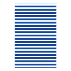 Horizontal Stripes Dark Blue Shower Curtain 48  X 72  (small)  by Mariart