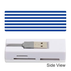 Horizontal Stripes Dark Blue Memory Card Reader (stick)  by Mariart