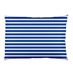 Horizontal Stripes Dark Blue Pillow Case (two Sides) by Mariart