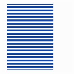 Horizontal Stripes Dark Blue Small Garden Flag (two Sides) by Mariart