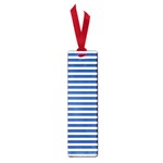 Horizontal Stripes Dark Blue Small Book Marks Front