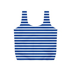 Horizontal Stripes Dark Blue Full Print Recycle Bags (s)  by Mariart