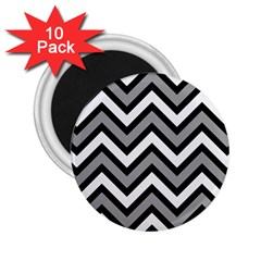 Zig Zags Pattern 2 25  Magnets (10 Pack)  by Valentinaart