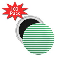 Horizontal Stripes Green 1 75  Magnets (100 Pack)  by Mariart