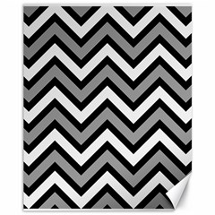 Zig Zags Pattern Canvas 11  X 14   by Valentinaart