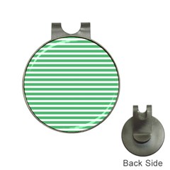 Horizontal Stripes Green Hat Clips With Golf Markers by Mariart