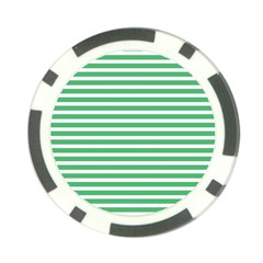 Horizontal Stripes Green Poker Chip Card Guard by Mariart