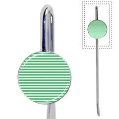 Horizontal Stripes Green Book Mark by Mariart