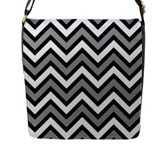 Zig Zags Pattern Flap Messenger Bag (l)  by Valentinaart