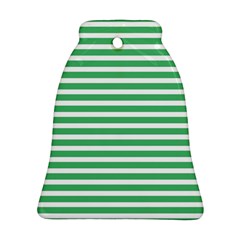 Horizontal Stripes Green Ornament (bell)