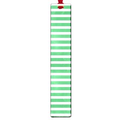 Horizontal Stripes Green Large Book Marks by Mariart