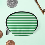 Horizontal Stripes Green Accessory Pouches (Small)  Back