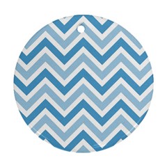 Zig Zags Pattern Ornament (round) by Valentinaart