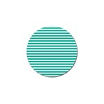 Horizontal Stripes Green Teal Golf Ball Marker (4 pack) Front