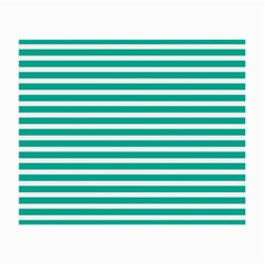 Horizontal Stripes Green Teal Small Glasses Cloth by Mariart