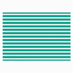 Horizontal Stripes Green Teal Large Glasses Cloth (2-side) by Mariart