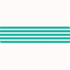 Horizontal Stripes Green Teal Large Bar Mats by Mariart