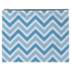 Zig Zags Pattern Cosmetic Bag (xxxl)  by Valentinaart