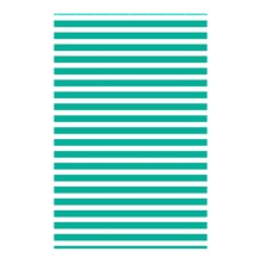 Horizontal Stripes Green Teal Shower Curtain 48  X 72  (small)  by Mariart