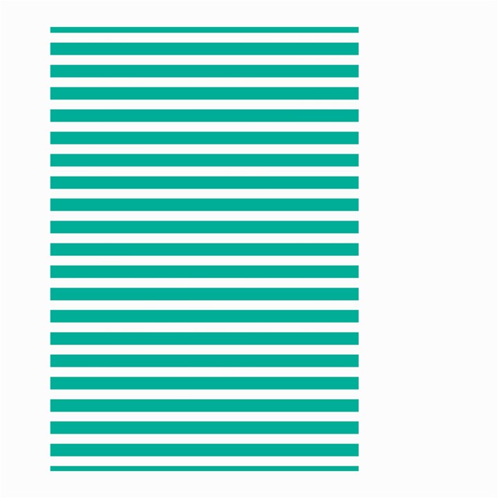 Horizontal Stripes Green Teal Small Garden Flag (Two Sides)