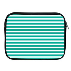 Horizontal Stripes Green Teal Apple Ipad 2/3/4 Zipper Cases by Mariart