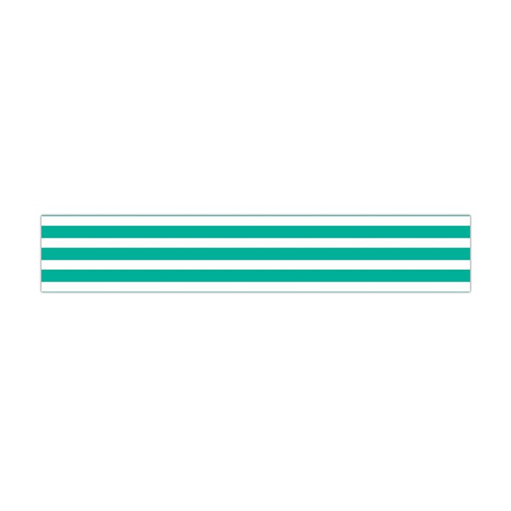 Horizontal Stripes Green Teal Flano Scarf (Mini)