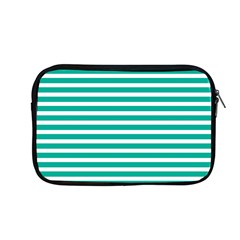 Horizontal Stripes Green Teal Apple Macbook Pro 13  Zipper Case