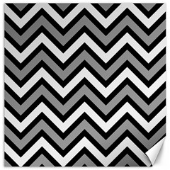 Zig Zags Pattern Canvas 12  X 12   by Valentinaart