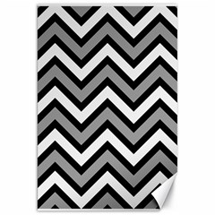 Zig Zags Pattern Canvas 20  X 30   by Valentinaart