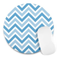 Zig Zags Pattern Round Mousepads by Valentinaart