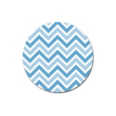 Zig Zags Pattern Magnet 3  (round) by Valentinaart