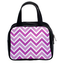 Zig Zags Pattern Classic Handbags (2 Sides) by Valentinaart