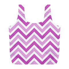 Zig Zags Pattern Full Print Recycle Bags (l)  by Valentinaart