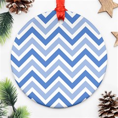 Zig Zags Pattern Ornament (round) by Valentinaart