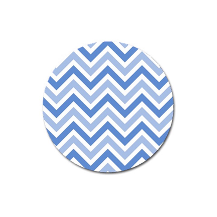 Zig zags pattern Magnet 3  (Round)