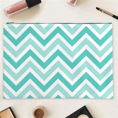 Zig Zags Pattern Cosmetic Bag (xxl)  by Valentinaart